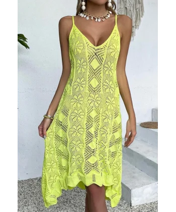 Kadın Ince Askılı Triko Elbise