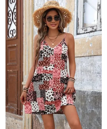 Kadın Ip Askılı V Yakalı Süprem Elbise