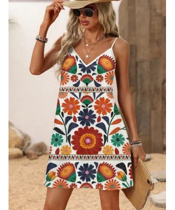 Kadın Ip Askılı V Yakalı Süprem Elbise