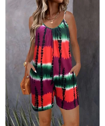 Kadın Ip Askılı Yuvarlak Yaka Cepli Kısa şort Süprem Takım