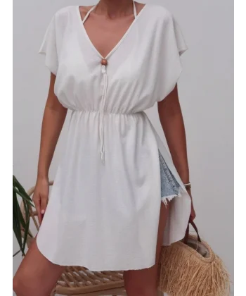 Kadın Ip Ve Bel Büzgü Detay Pareo