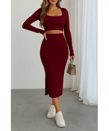 Kadın Kaşkorse Kumaş İkili Takım