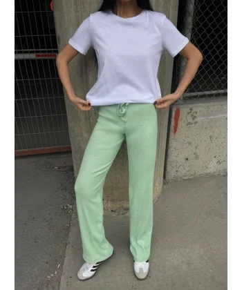 Kadın Kaşkorse Kumaş Ispanyol Paça Pantolon