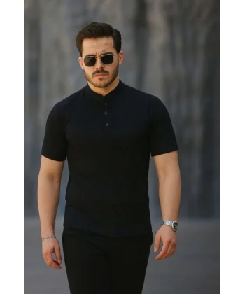 Kadın Kısa Kollu Hakim Yaka önü Düğmeli Viskon Bluz