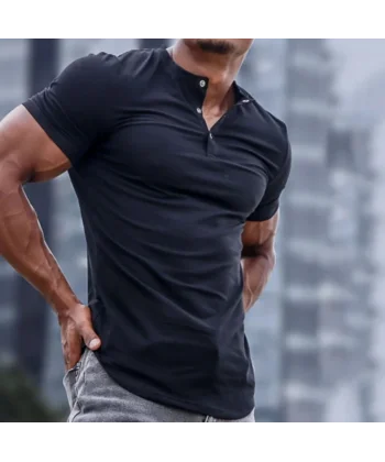 Kadın Kısa Kollu Hakim Yaka önü Düğmeli Viskon Bluz