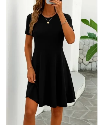 Kadın Kısa Kollu Kiloş Ithal Krep Elbise