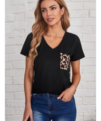 Kadın Leopar Detay üç Parça Viskon Elbise