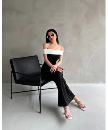 Kadın Madonna Yaka Maxı Boy Elbıse