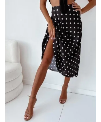 Kadın Mikro Kumaş Dijital Baskılı Midi Boy Etek