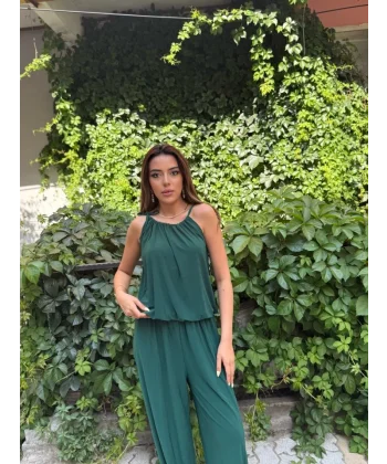 Kadın Omuz Askılı Döküm Detay Salaş Sandy Bluz