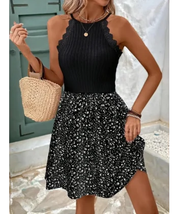 Kadın Omuzlardan Açık Reglan Kol Detaylı üst Fırfırlı Kaşkorse Alt Süprem Elbise