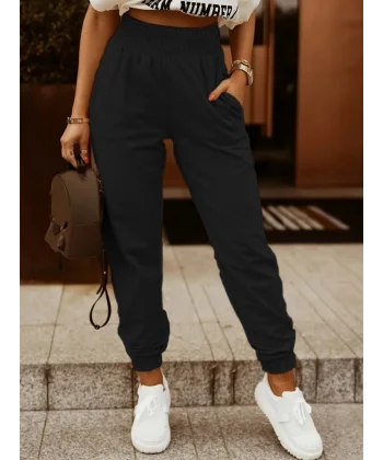 Kadın Paça Ve Bel Lastik Detaylı Iki Iplik Cepli Eşofman Altı