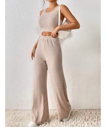 Kadın şardonsuz Kaşkorse Kumaş Ikili Takım