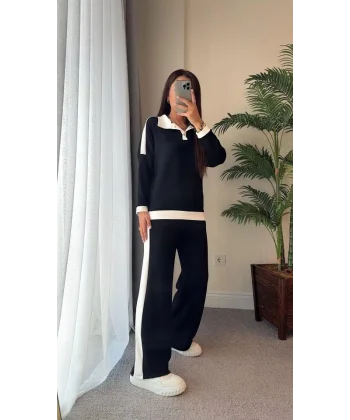 Kadın şerit Detay Modal Kumaş Ikili Takım