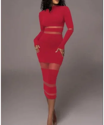 Kadın şerit Transparan Detay Fırsat ürün idi Boy Elbise