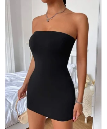 Kadın Straplez Mini Elbise