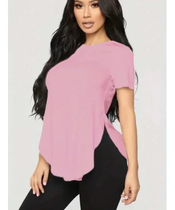 Kadın Türlü Viskon Kumaş Yırtmaç Detaylı Bluz