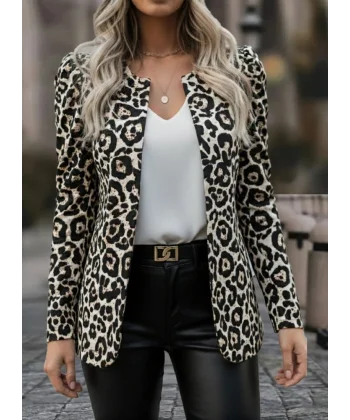 Kadın Uzun Kollu Alın Omuz önü Açık şardonlu Dalgıç Ceket