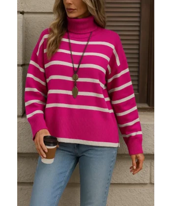 Kadın Uzun Kollu Balıkçı Yaka İspanyol Kol Triko Bluz