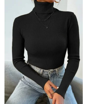 Kadın Uzun Kollu Balıkçı Yaka Kaşkorse Bluz