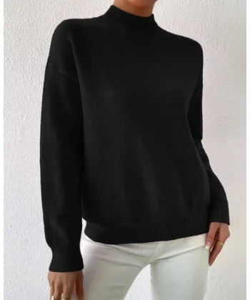 Kadın Uzun Kollu Balıkçı Yaka Triko Bluz