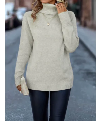 Kadın Uzun Kollu Balıkçı Yaka Triko Bluz