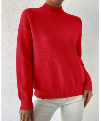 Kadın Uzun Kollu Balıkçı Yaka Triko Bluz