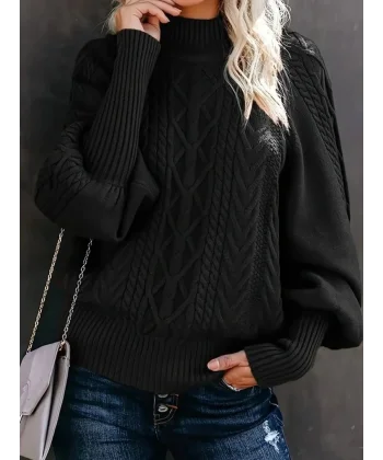 Kadın Uzun Kollu Balıkçı Yaka Triko Kazak