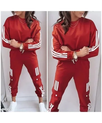 Kadın Uzun Kollu Beyaz şerit Detay Kargo Cep Iki Iplik Ikili Takım