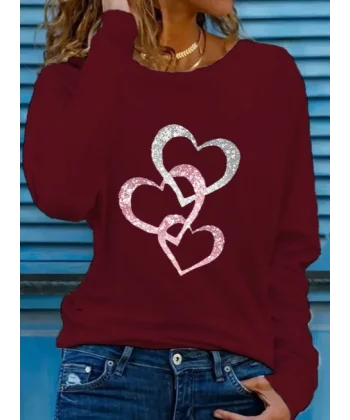 Kadın Uzun Kollu Bisiklet Yaka çiçek Desenli Viskon Bluz