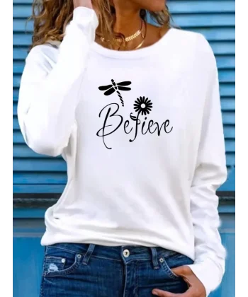 Kadın Uzun Kollu Bisiklet Yaka çiçek Desenli Viskon Bluz