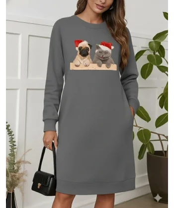 Kadın Uzun Kollu Bisiklet Yaka Desenli Viskon Iki Iplik Bluz