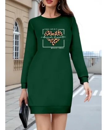 Kadın Uzun Kollu Bisiklet Yaka Desenli Viskon Iki Iplik Bluz