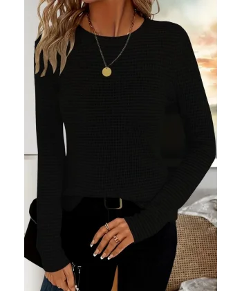 Kadın Uzun Kollu Bisiklet Yaka Triko Kazak