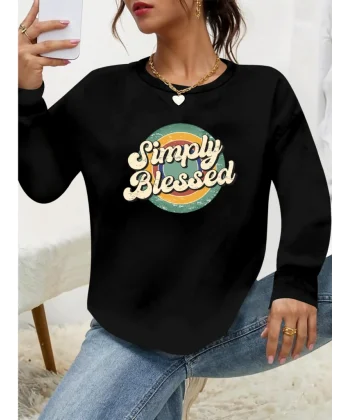 Kadın Uzun Kollu Bisiklet Yaka Viskon Iki Iplik Bluz