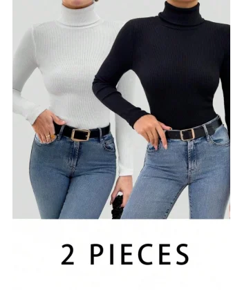 Kadın Uzun Kollu Boğazlı Ikili Paket Kaşkorse Kazak