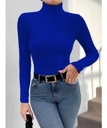 Kadın Uzun Kollu Boğazlı Kazak