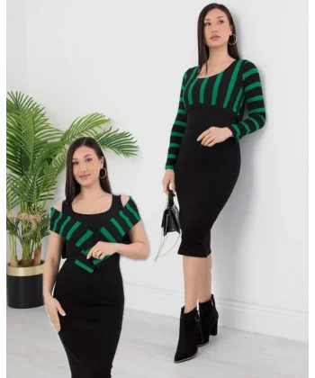 Kadın Uzun Kollu Büstiyer Ve Askılı ini Elbise Fırsat ürün Ikili Takım