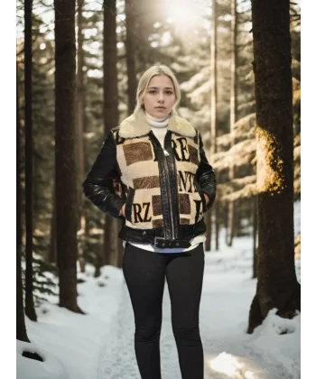 Kadın Uzun Kollu Hakiki Deri Kürk - Siyah