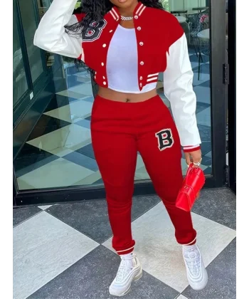 Kadın Uzun Kollu Hakim Yaka önden Düğmeli Ceket Pantolon şardonlu Iki Iplik Ikili Takım