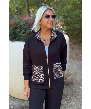 Kadın Uzun Kollu Lepoar Cep Detay Modal Kumaş Ikili Takım