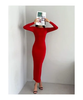 Kadın Uzun Kollu Maxi Elbise