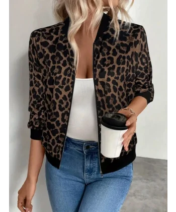 Kadın Uzun Kollu önden Fermuarlı Modal Ceket