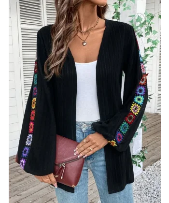 Kadın Uzun Kollu önü Açık şardonlu Kaşkorse Ceket