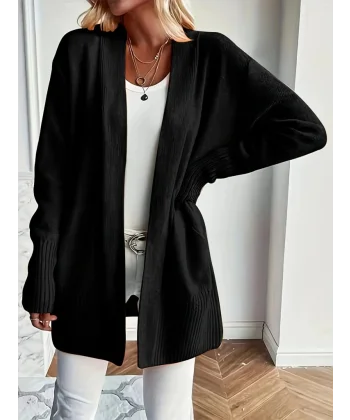 Kadın Uzun Kollu önü Açık Triko Hırka