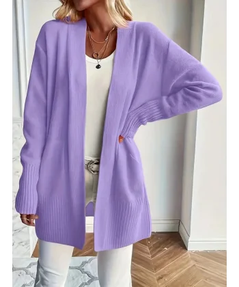 Kadın Uzun Kollu önü Açık Triko Hırka