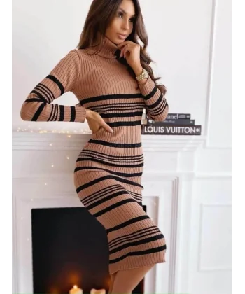 Kadın Uzun Kollu Triko Elbise