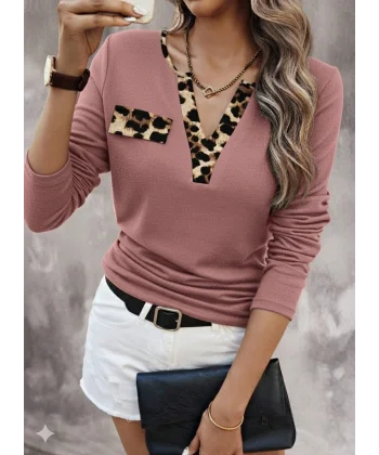 Kadın Uzun Kollu V Yakalı Kaşkorse Bluz