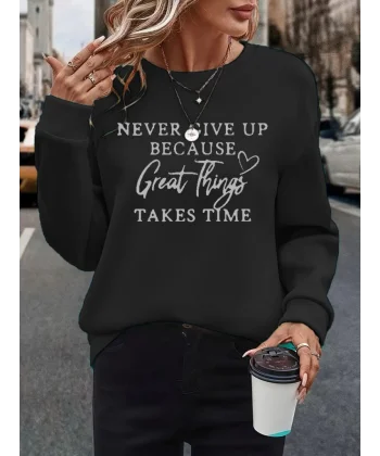 Kadın Uzun Kollu Yuvarlak Yaka Iki Iplik şardonlu Bluz