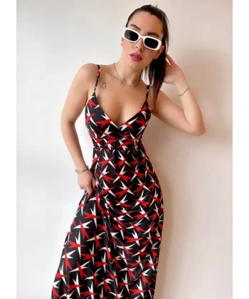 Kadın V Yaka Göğüs Ve ırt Dekolteli Fırsat ürün axi oy Elbise